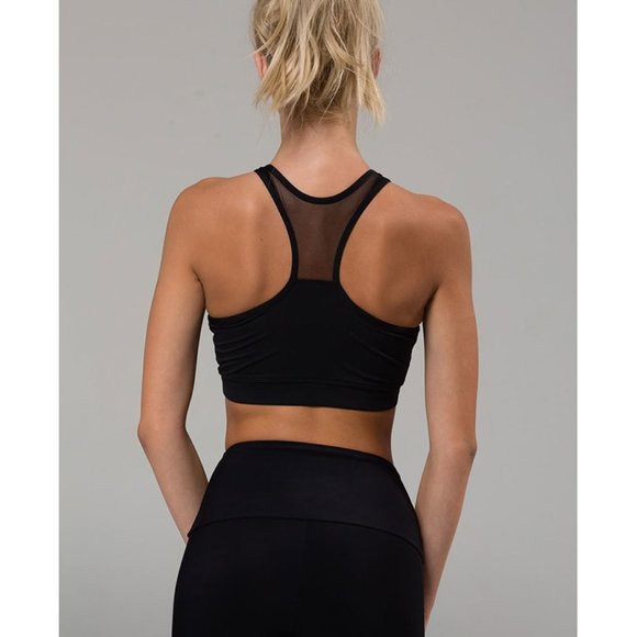 Onzie High Neck Mesh Sports Bra S/M - Magenta - Picture 8 of 8